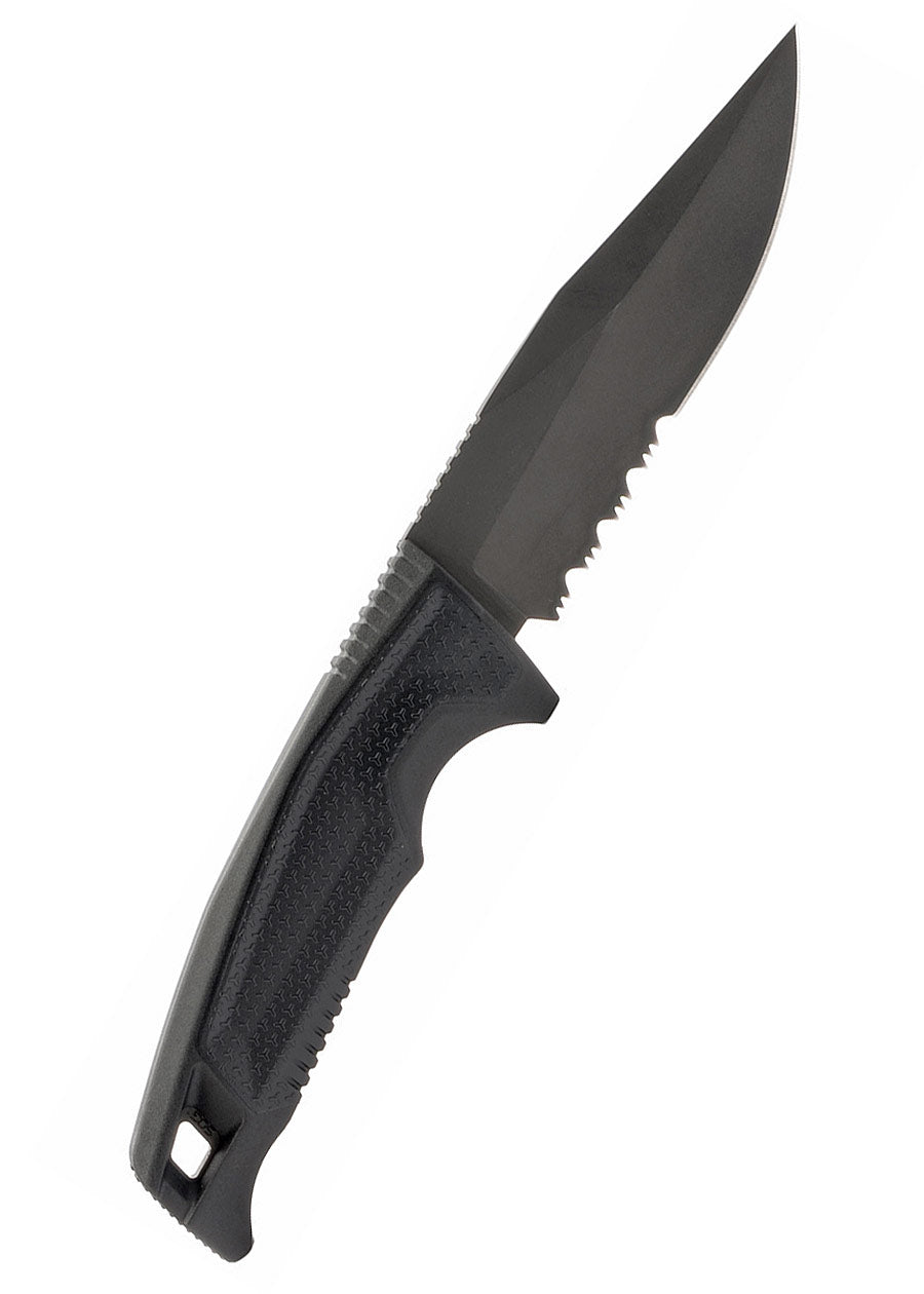Imagen única de: Cuchillo Fijo Recondo Fx, Negro, Parcialmente Dentado, Sog