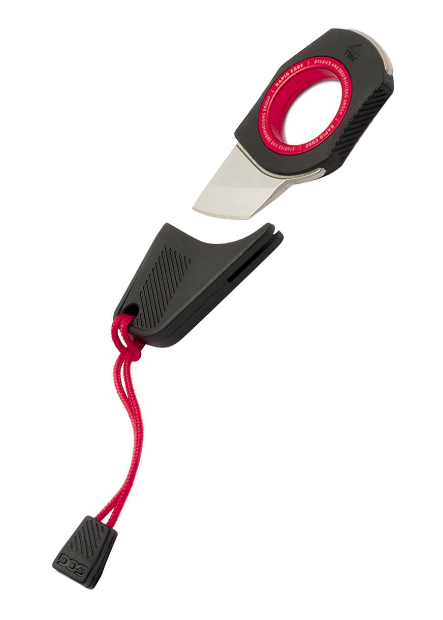 Imagen única de: Sog Rapid, Negro + Rojo, Cuchillo Fijo