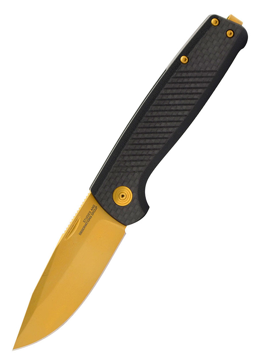 Imagen única de: Sog Terminus Sj Lte, Carbono + Oro, Navaja De Bolsillo