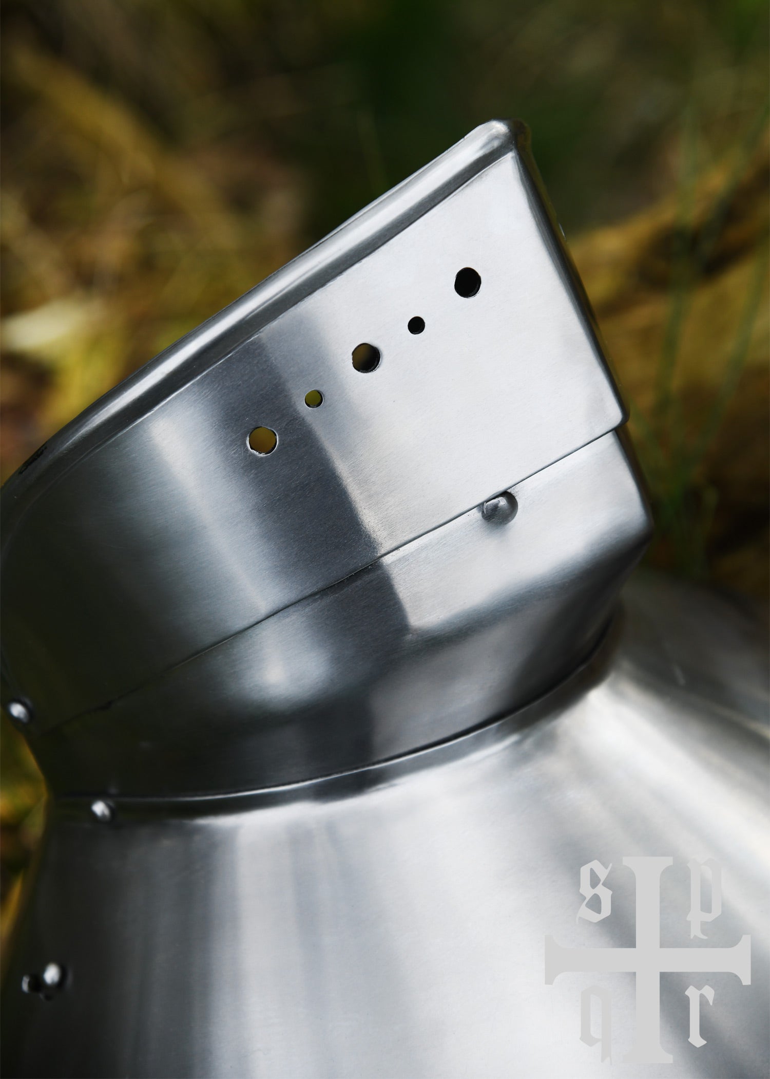 Imagen única de: Gorjal Bajomedieval Con Gorjal, Acero De 1,6 Mm