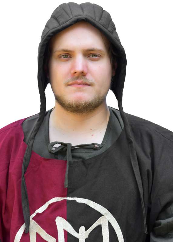 Hooded with padded waist, black
