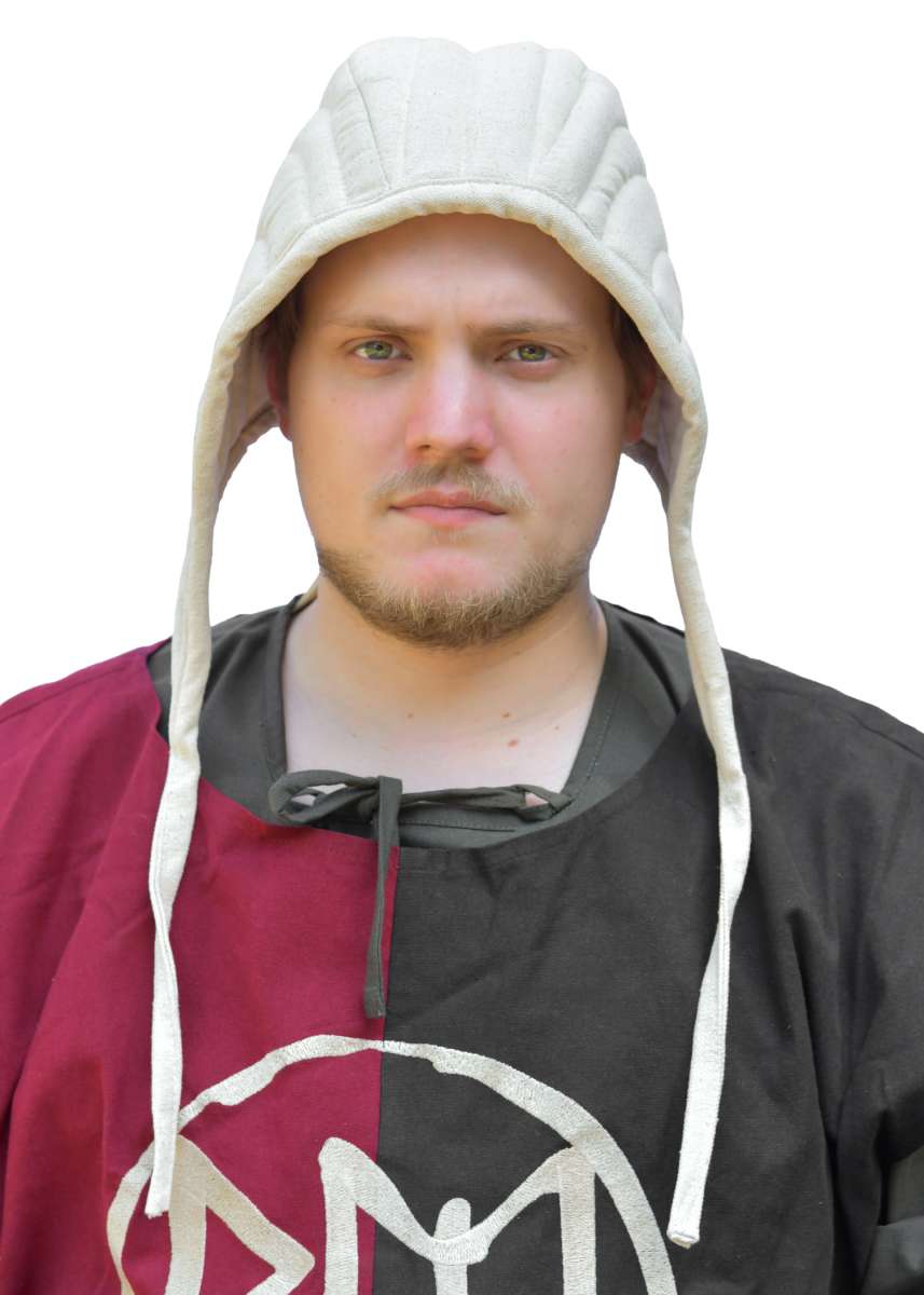 Hooded with padded waist, natural