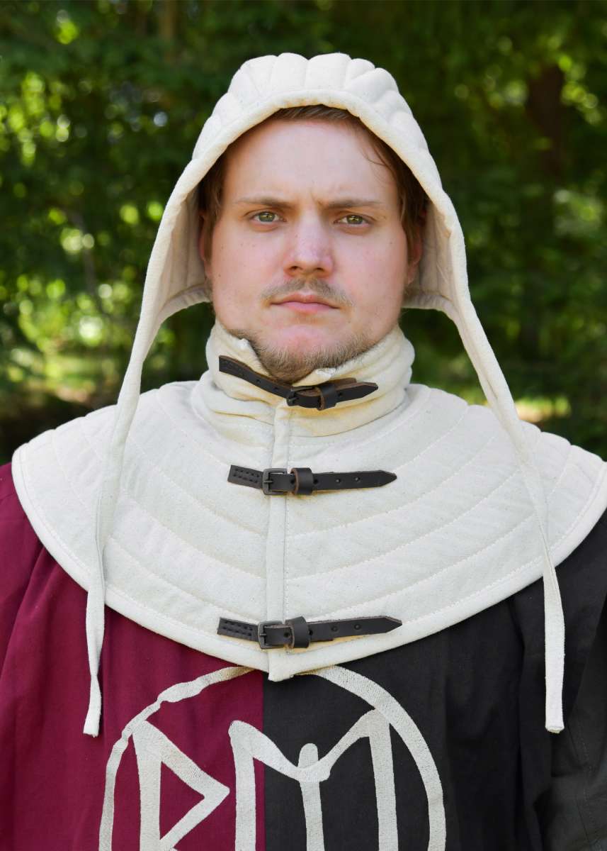 Hooded with padded waist, natural