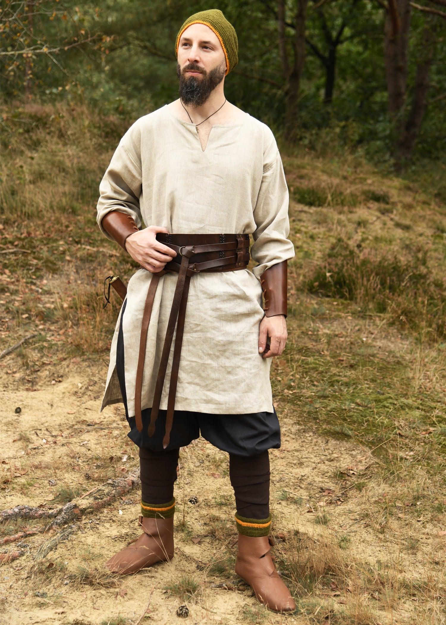 Imagen única de: Túnica Medieval De Lino, Natural