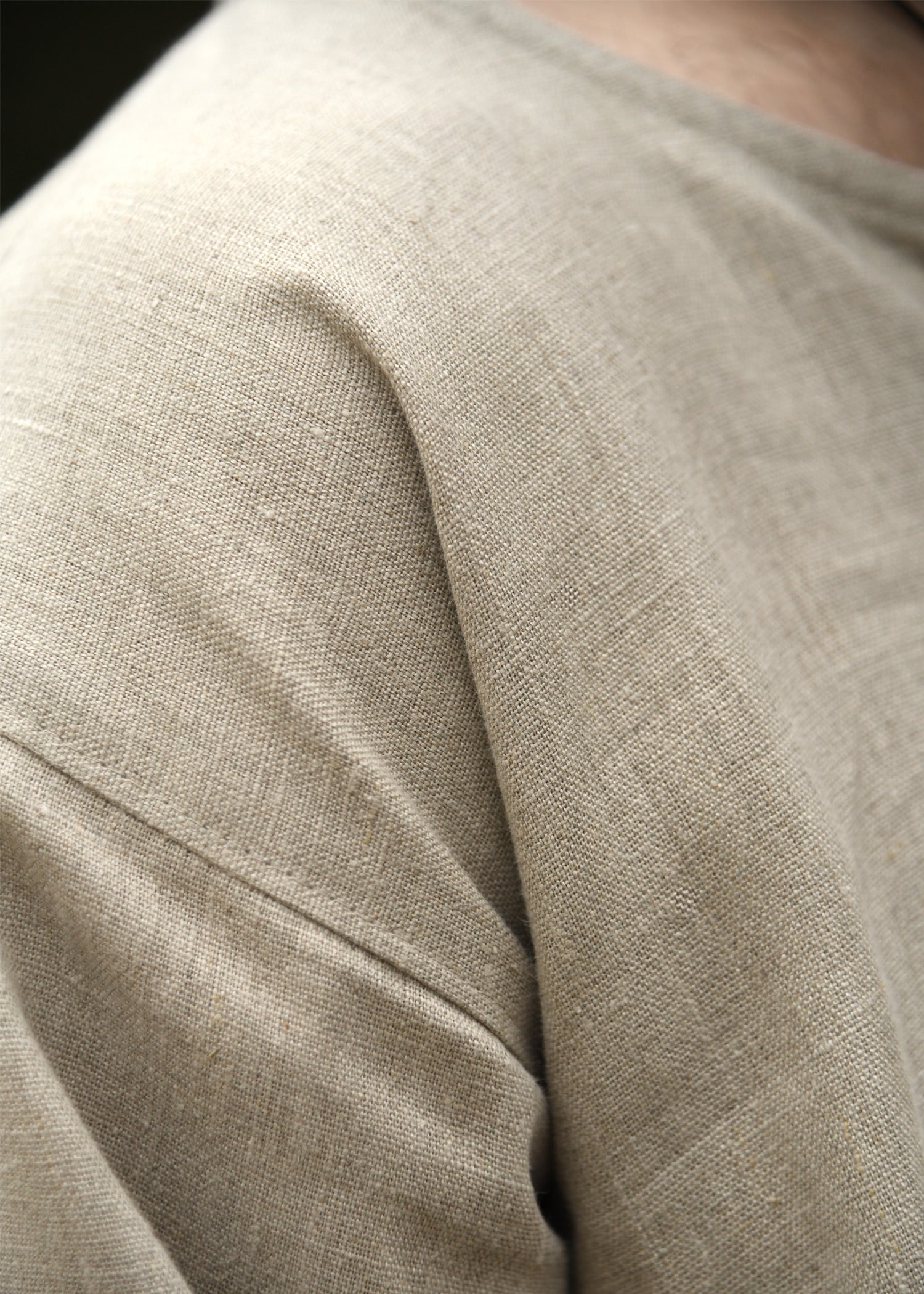 Imagen única de: Túnica Medieval De Lino, Natural