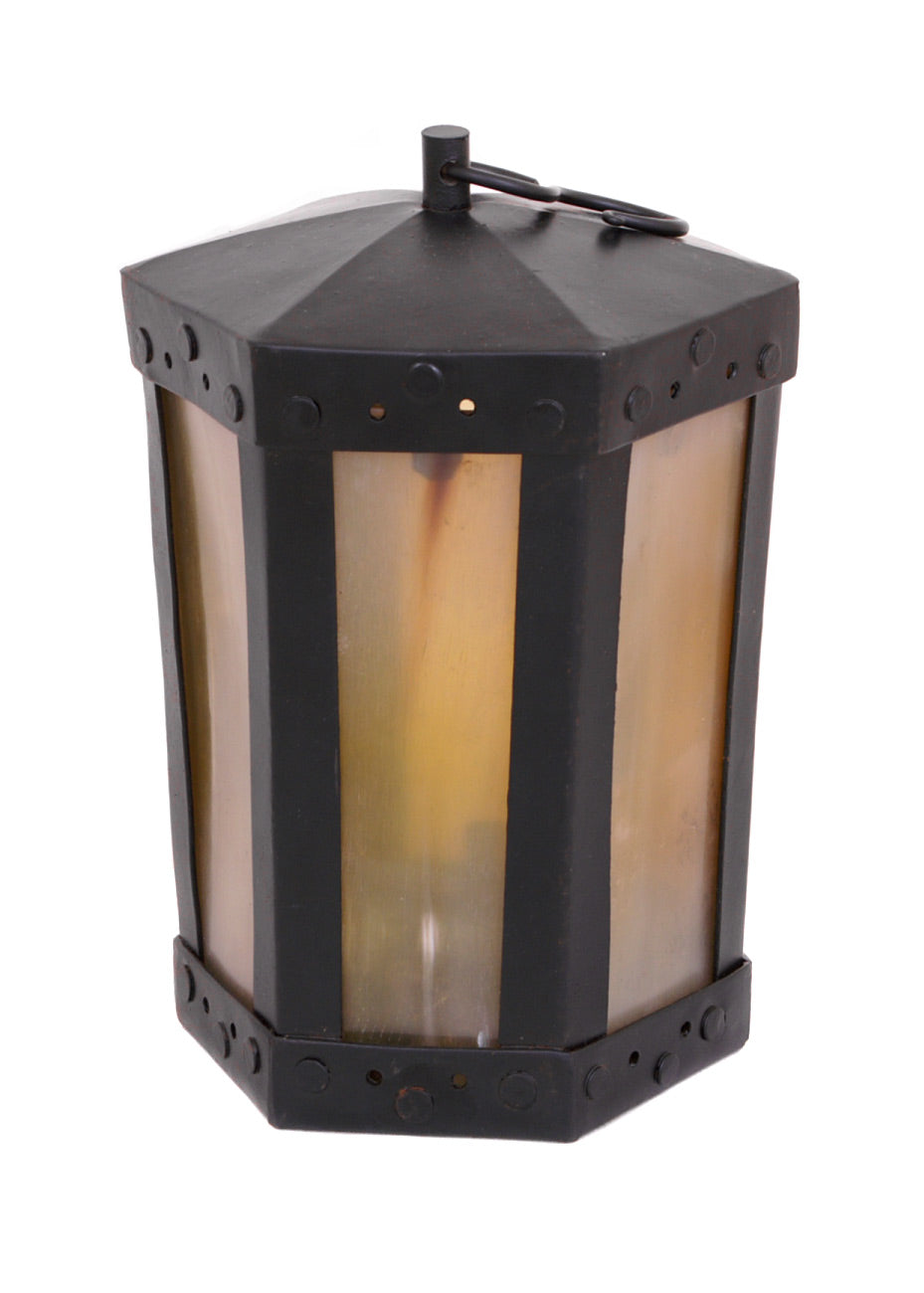 Imagen única de: Linterna Con Ventanas De Cuerno, Hexagonal, Hecha A Mano