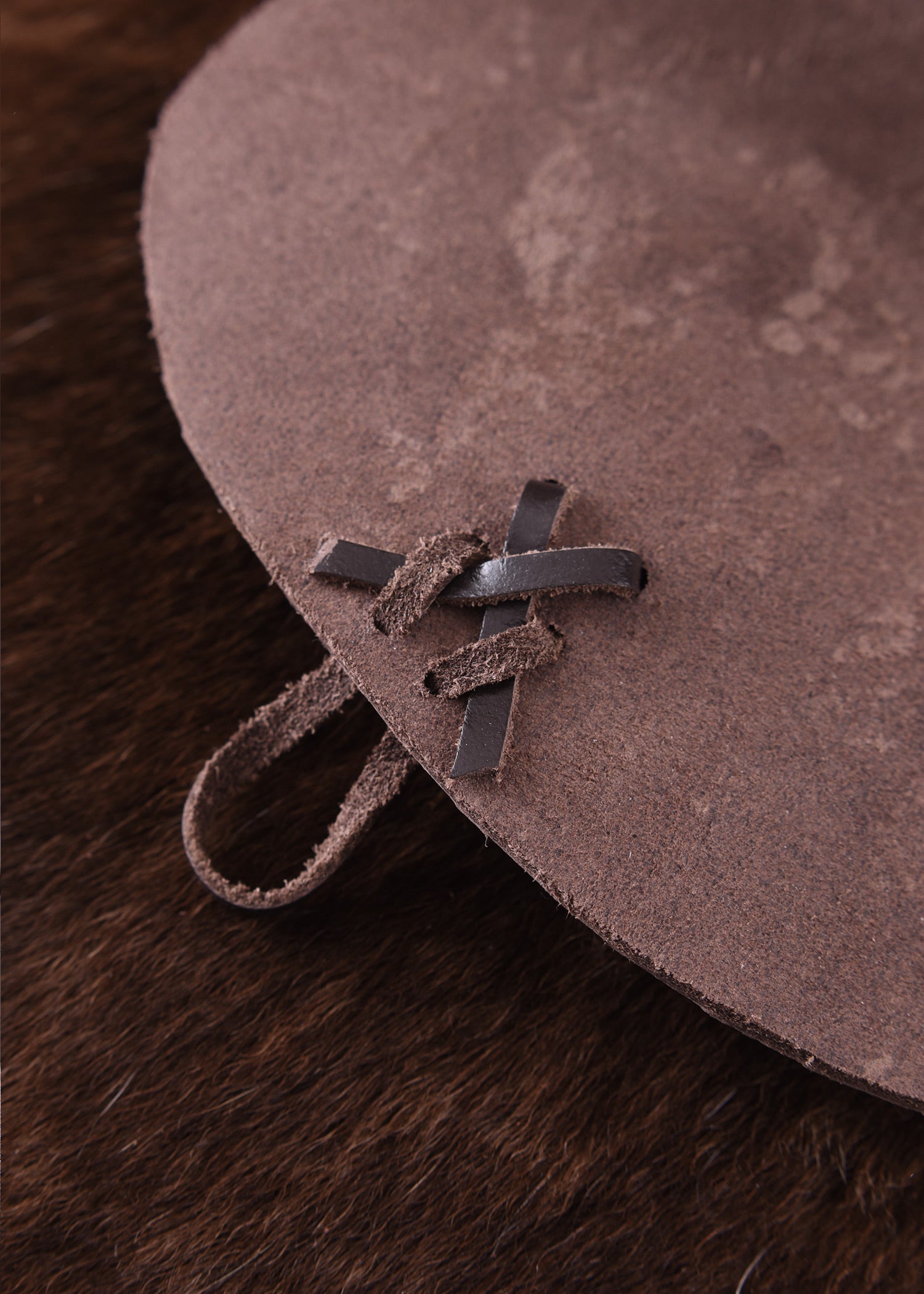 Imagen única de: Bolso Medieval De Cuero, Marrón Oscuro