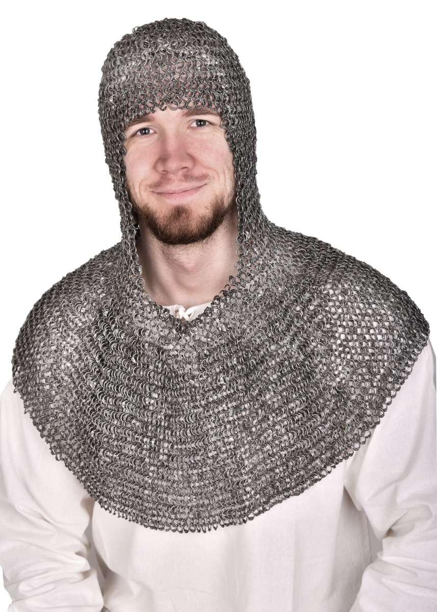 Chain Hood, Square Cut, 8mm Dia, Riveted Round Rings