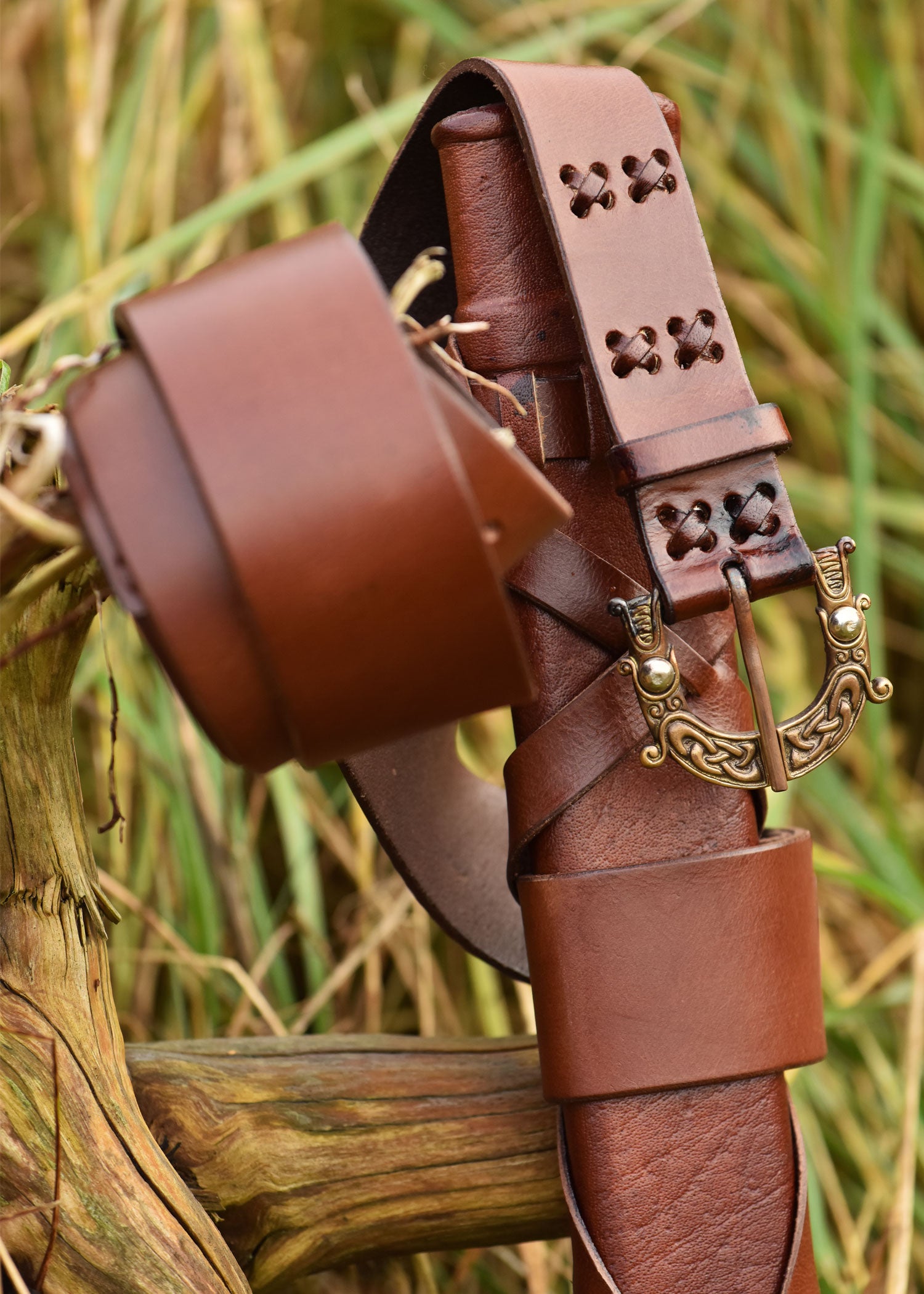 Imagen única de: Funda Con Cinturón Y Hebilla De Bronce Para Espada Vikinga, Varias Longitudes