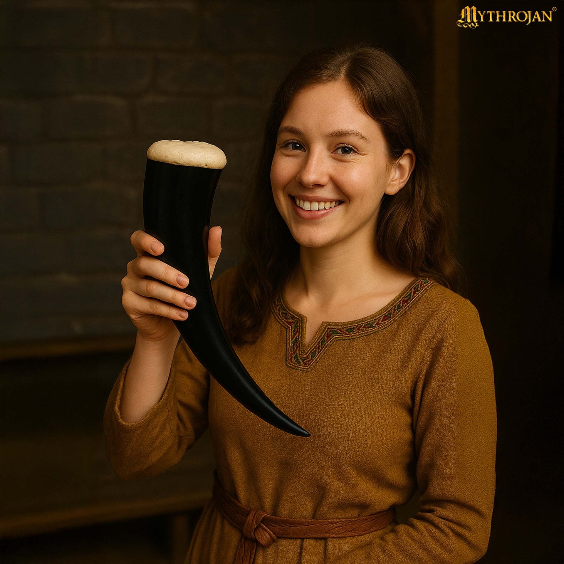 Imagen única de: Cuerno vikingo para beber Mythrojan — Jarra de hidromiel