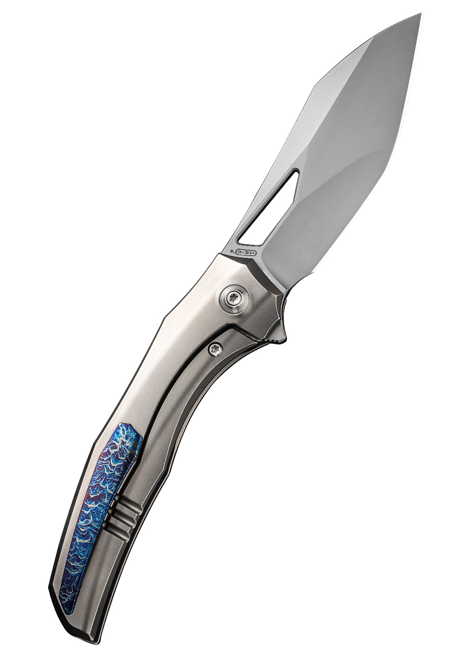 Imagen única de: We Knife Ignio Titan Silver Bead Blasted, Navaja De Bolsillo